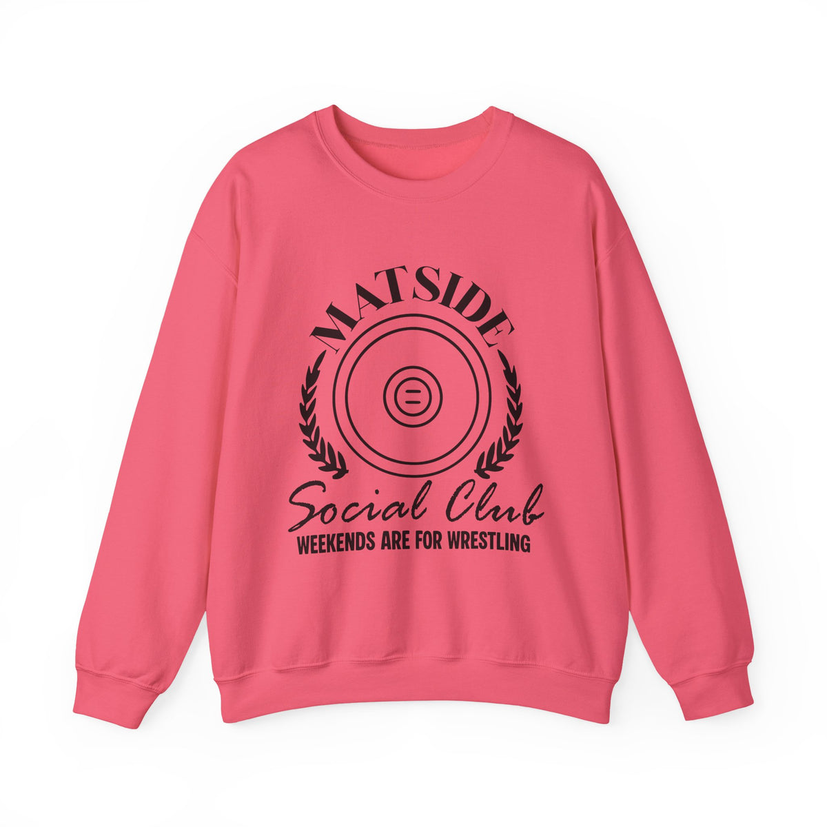 Matside Social Club Crewneck Sweatshirt – "Weekends Are For Wrestling" Vintage Wrestling Logo