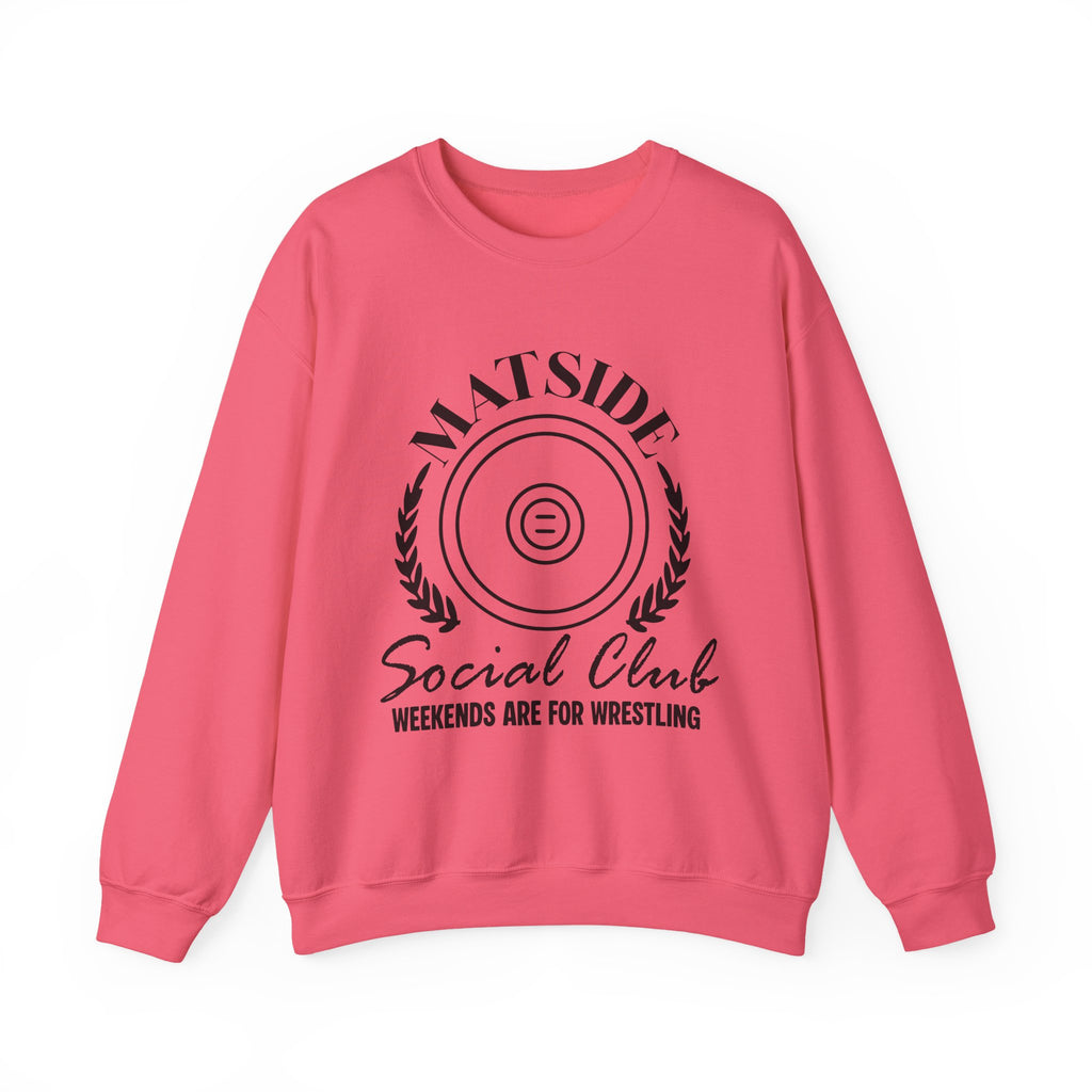 Matside Social Club Crewneck Sweatshirt – "Weekends Are For Wrestling" Vintage Wrestling Logo
