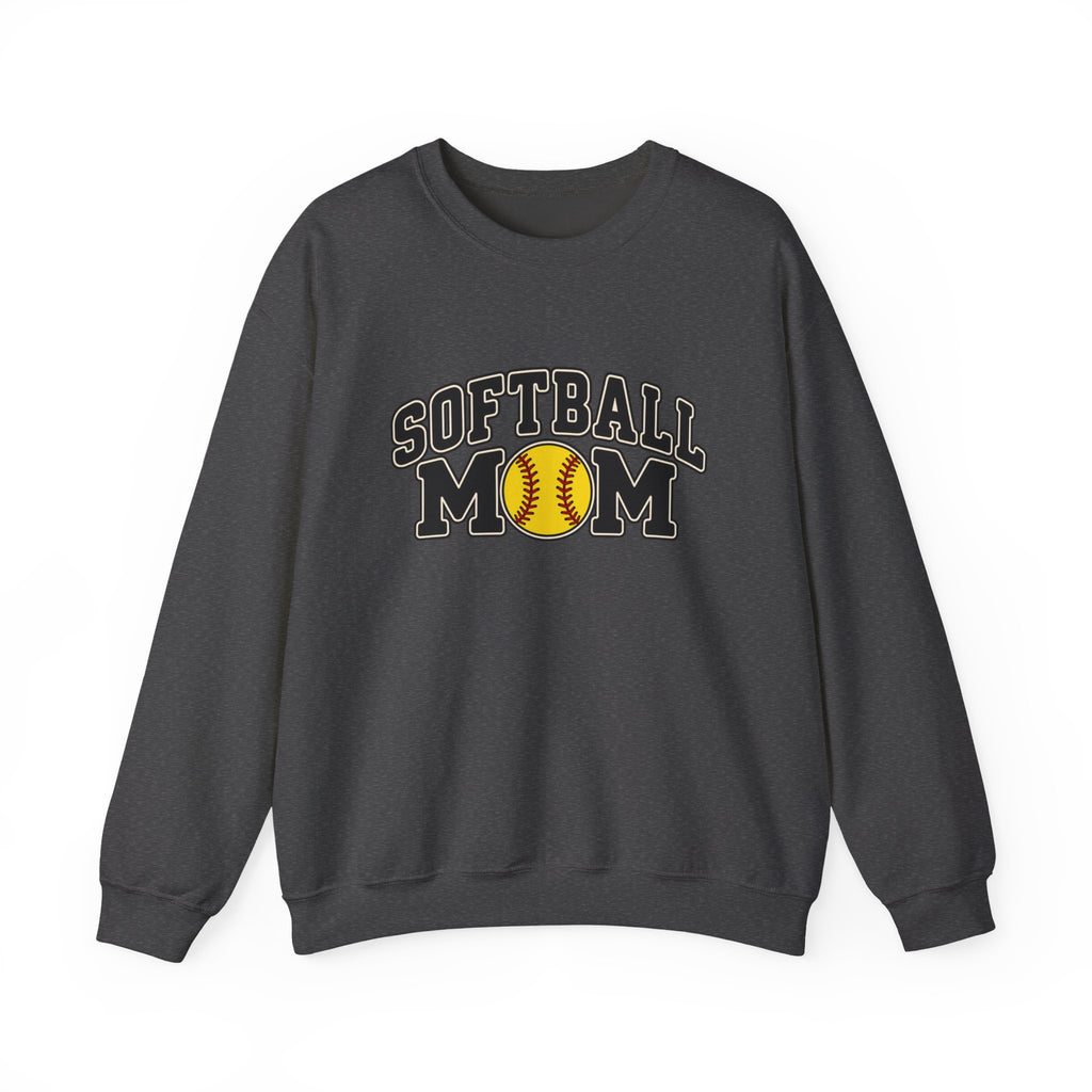 Softball Mom Crewneck Sweatshirt — Vintage Softball Logo for Proud Moms