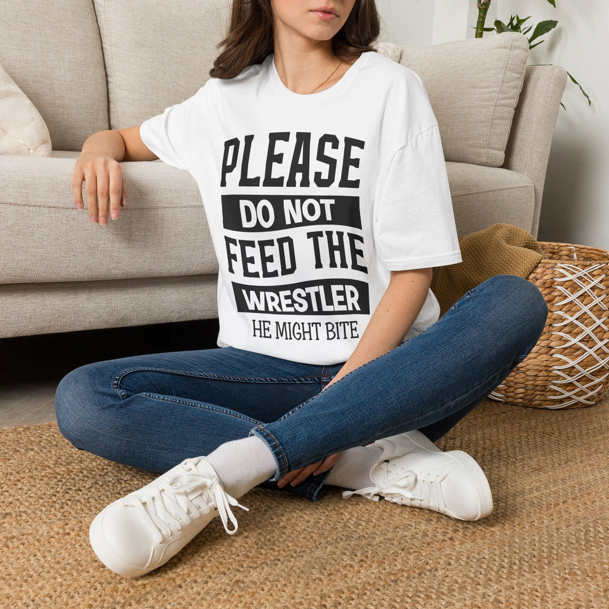 Please Do Not Feed The Wrestler T-Shirt — Funny Wrestling Shirt