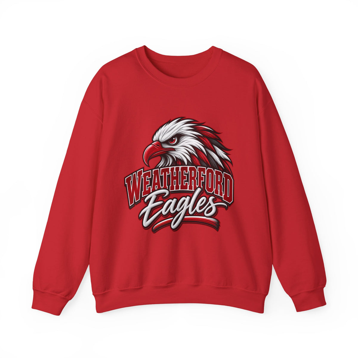 Weatherford Eagles Crewneck Sweatshirt — School Mascot Eagle Logo Pullover