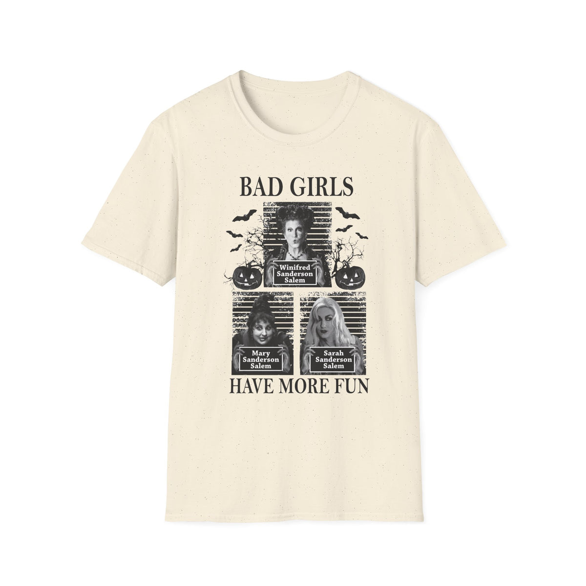 Bad Girls Have More Fun T-Shirt — Winifred Sanderson Salem Mugshot Halloween Tee