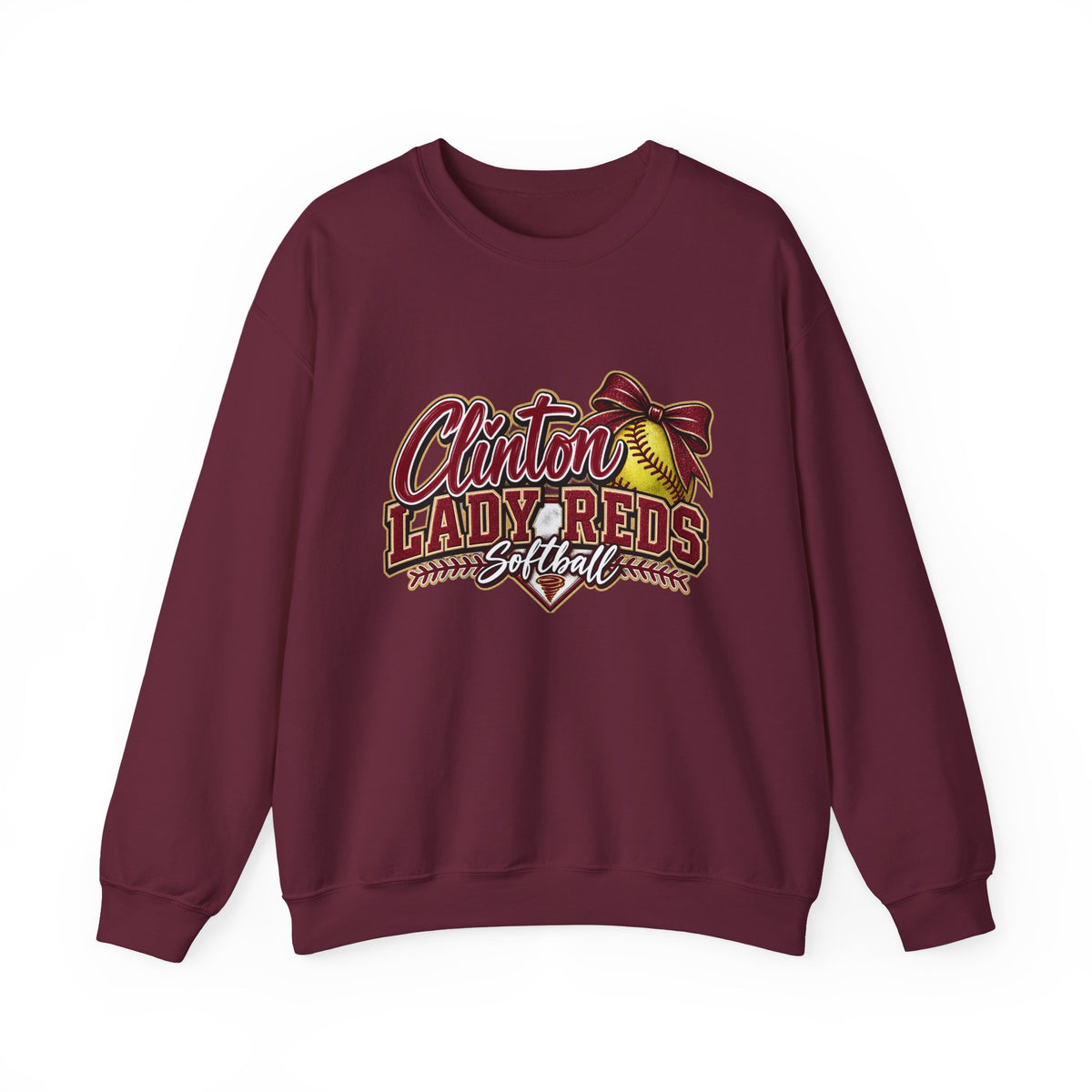 Clinton Lady Reds Softball Crewneck Sweatshirt