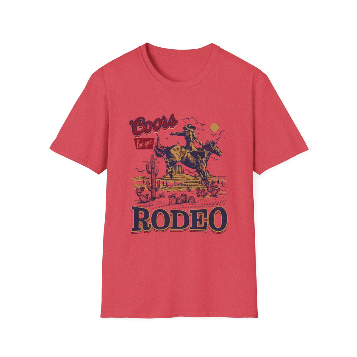 Rodeo Rider Graphic T-Shirt — 'Coors Banquet' Western Cowboy Tee