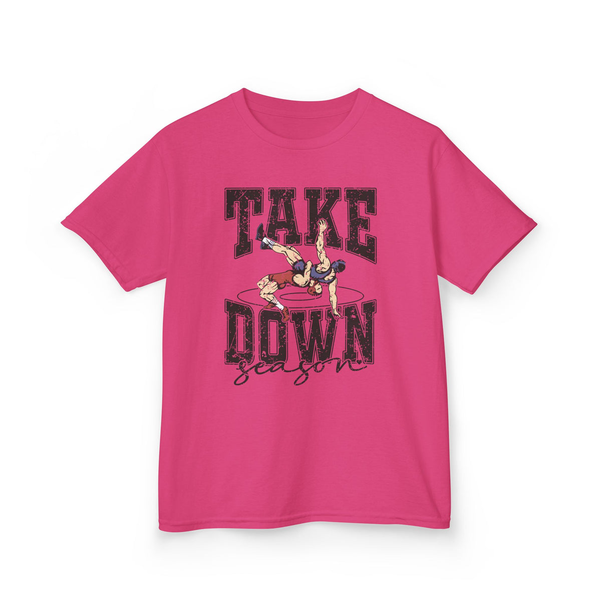 Wrestling "Take Down Season" Kids T-Shirt — Youth Wrestling Tee