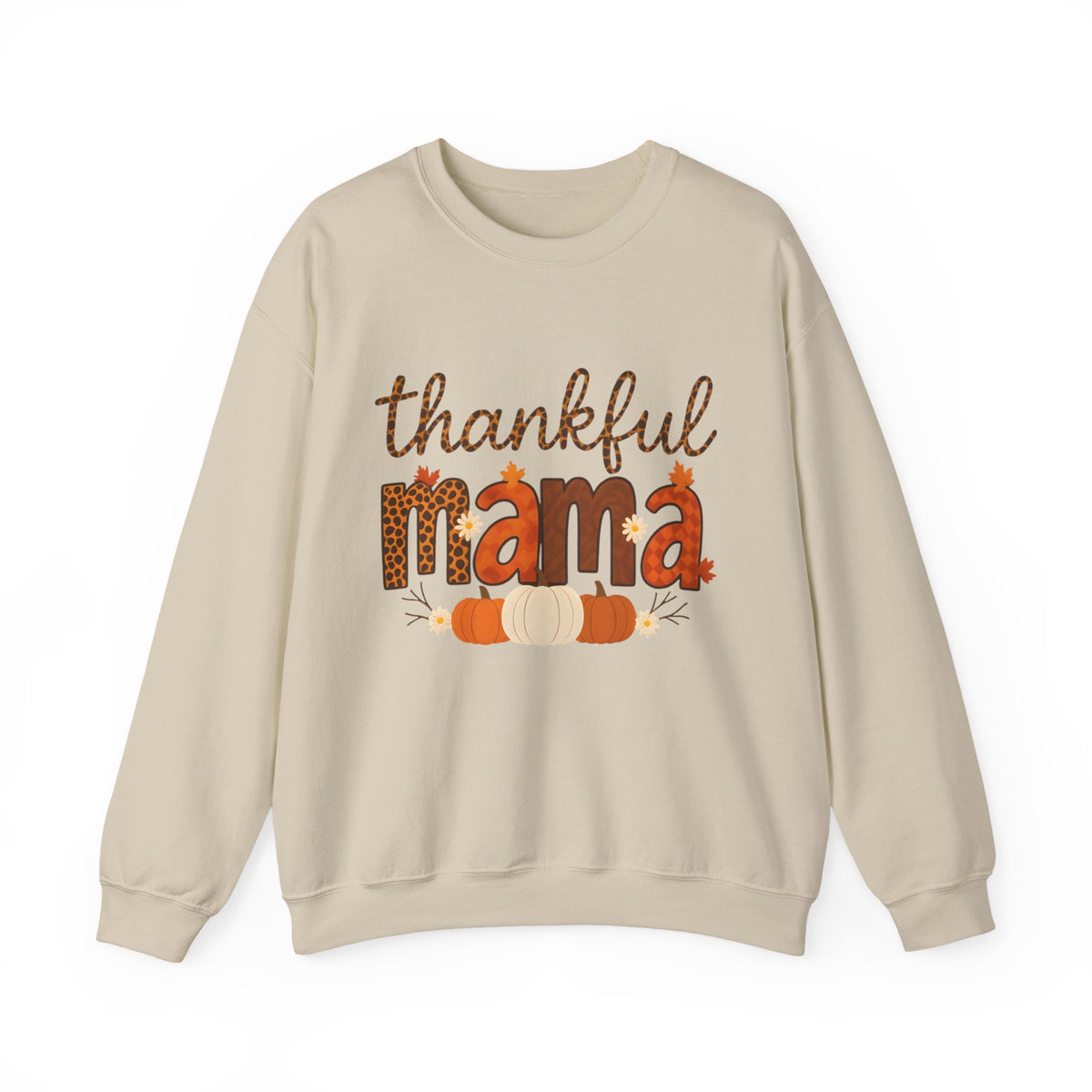 Thankful Mama Sweatshirt — Fall Pumpkin Mom Crewneck