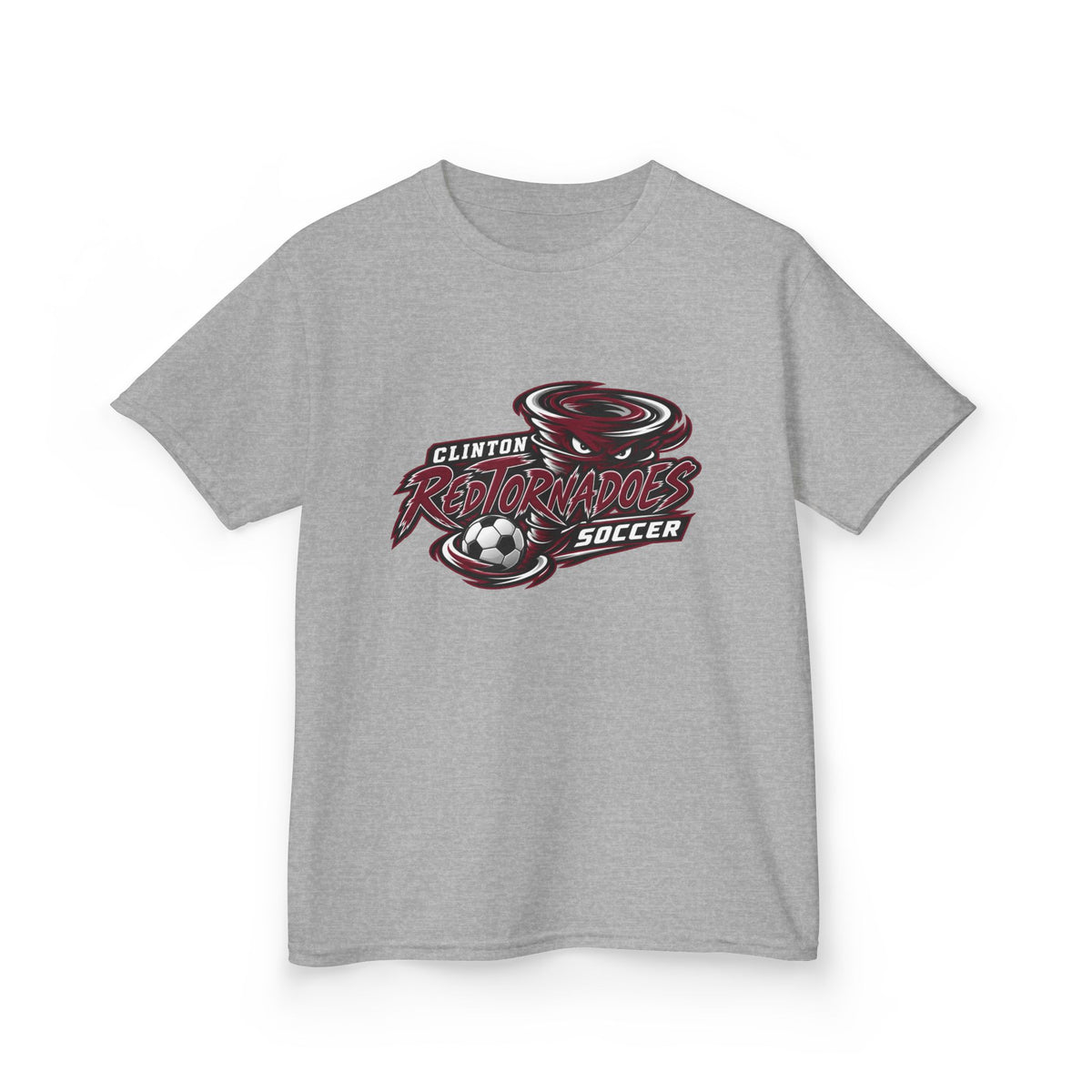 Kids Soccer Team Tee — "Clinton Tornadoes Soccer" Youth Shirt