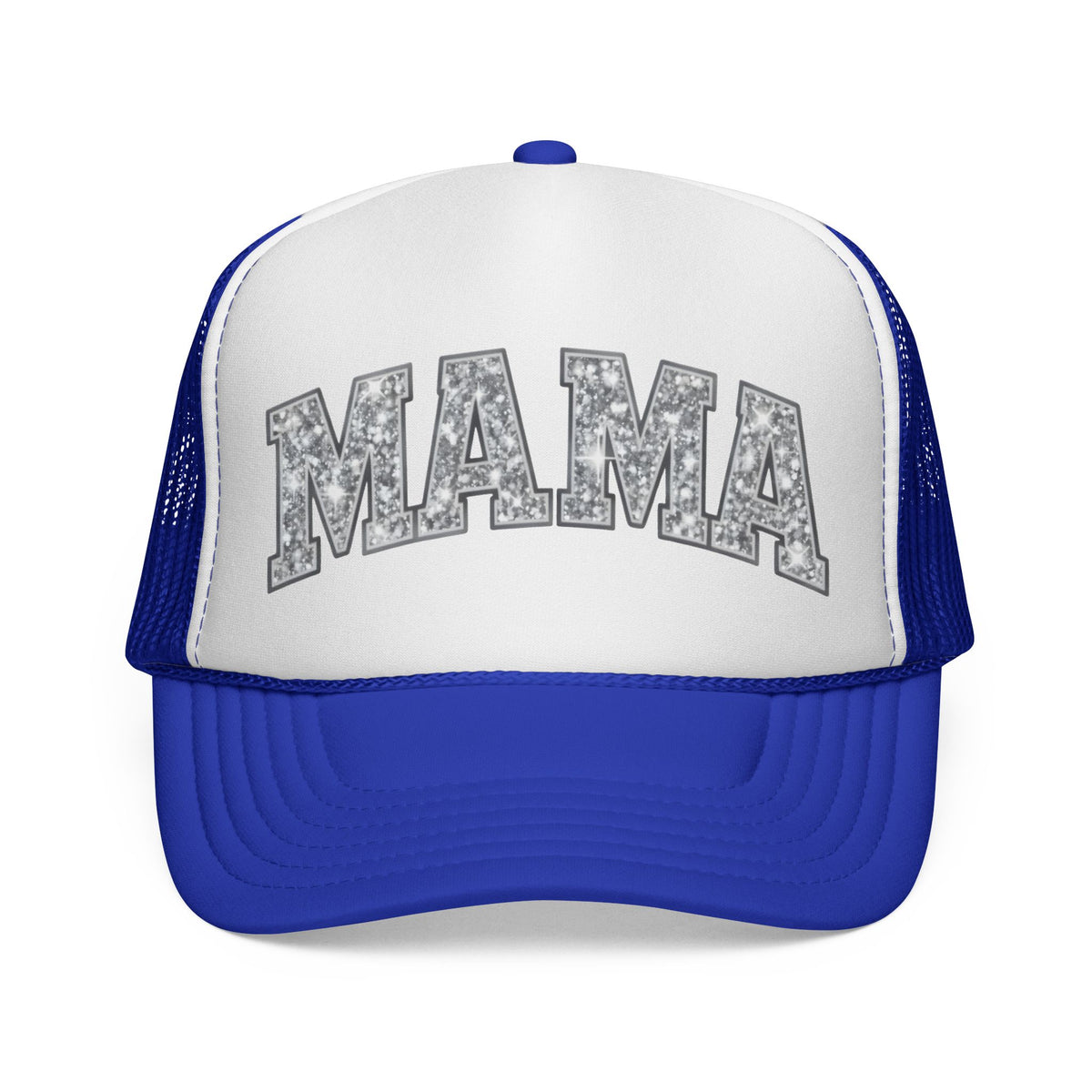 Mama Trucker Hat — Glitter Block Letter Cap for Moms, Casual Everyday & Mother’s Day Gift