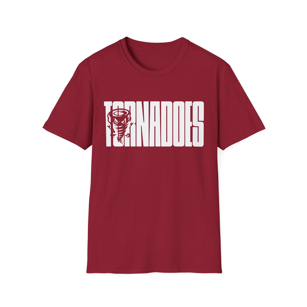 Tornadoes Graphic T-Shirt — Bold Storm Typography with Tornado Icon
