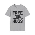 Free Hugs T-Shirt — Playful Graphic Tee with Hugging Illustration