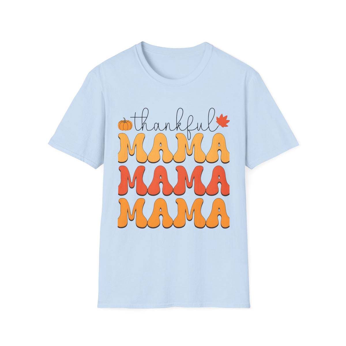 Thankful Mama T-Shirt — Retro Fall Thanksgiving Mom Tee