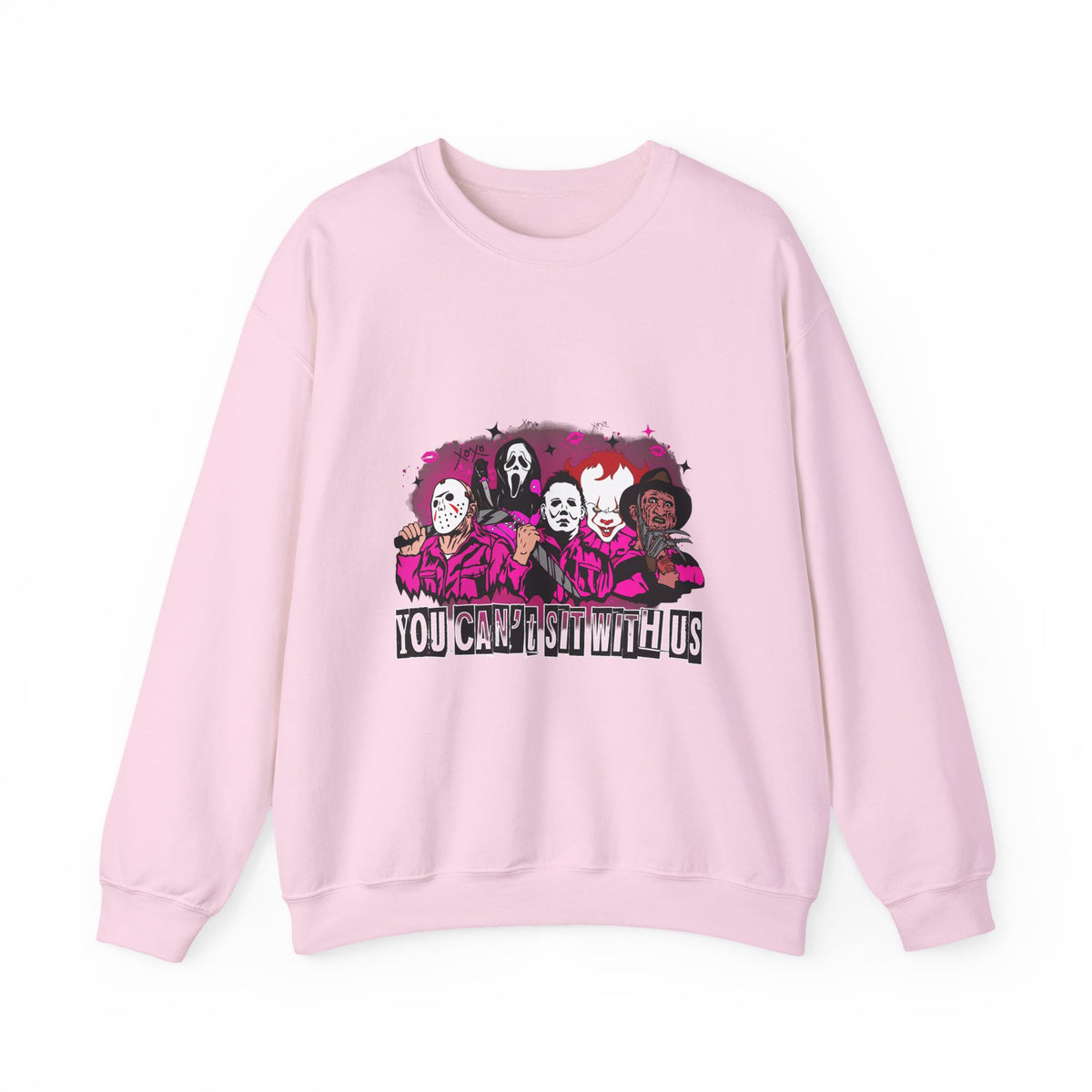 Horror Icons Crewneck Sweatshirt — "You Can Join With Us" Graphic