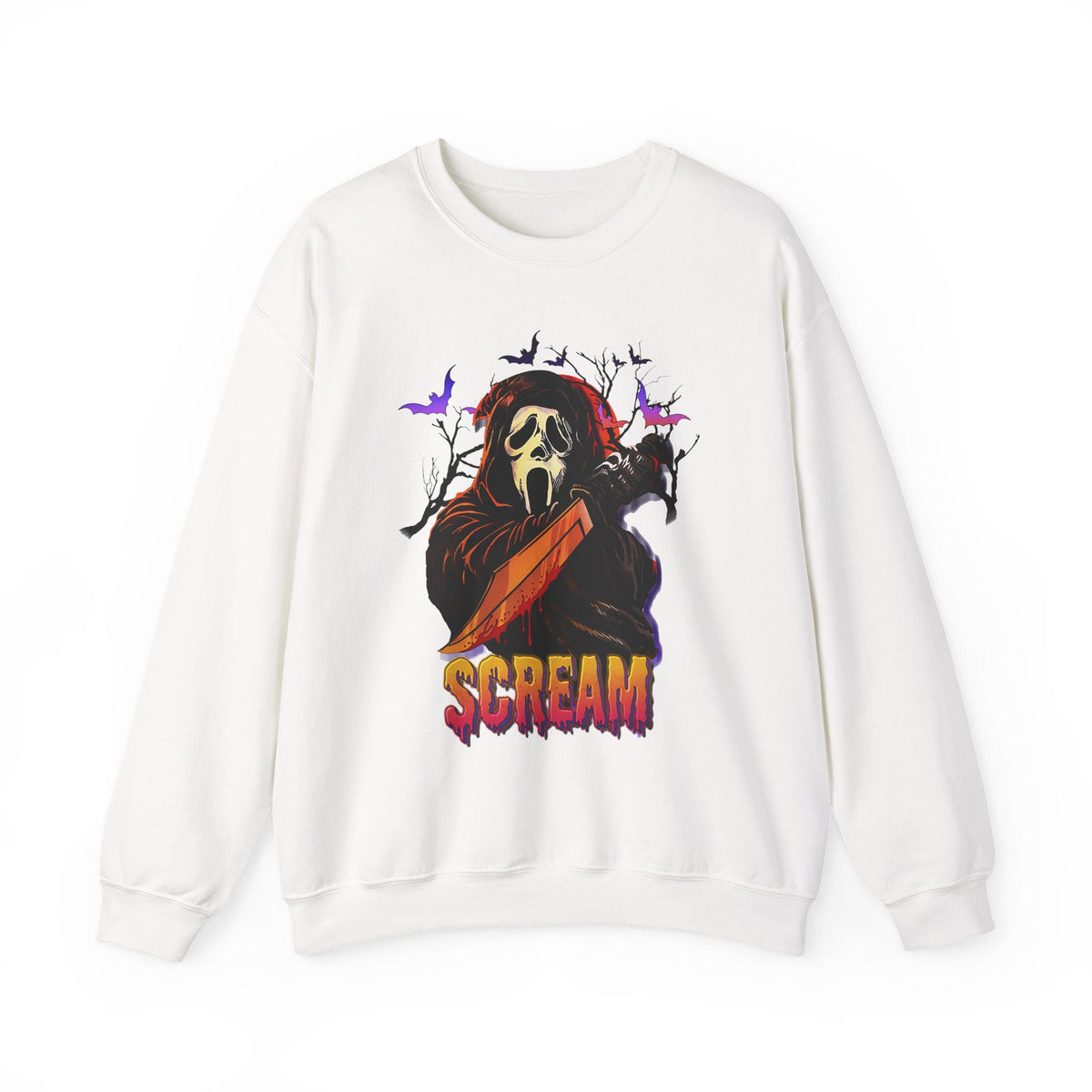 Scream Ghostface Crewneck Sweatshirt — Horror Movie Mask Graphic