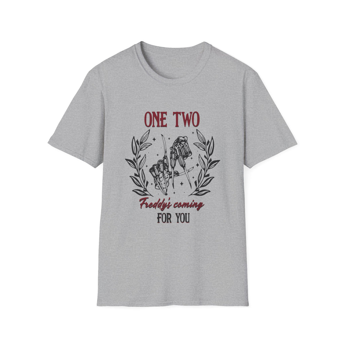 One Two "Freddy's Coming for You" Tee — Horror Movie Graphic T-Shirt