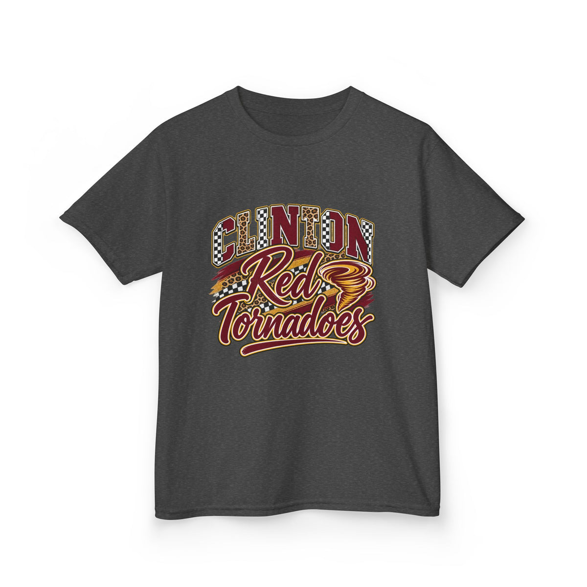 Clinton Red Tornadoes Kids Tee — Youth School Spirit Shirt