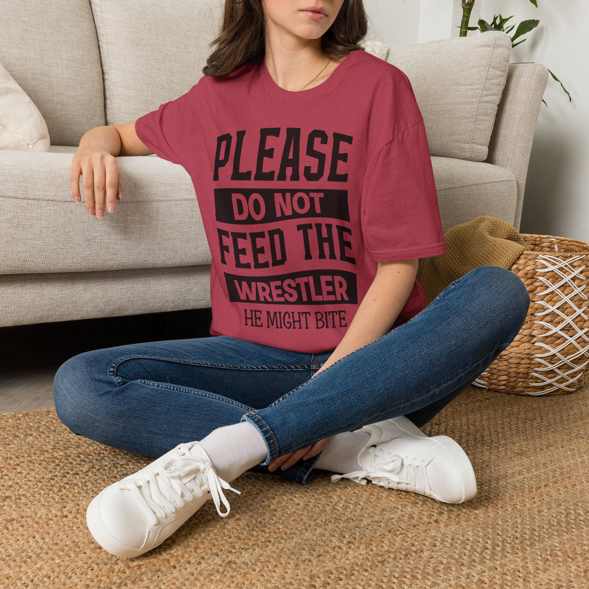 Please Do Not Feed The Wrestler T-Shirt — Funny Wrestling Shirt