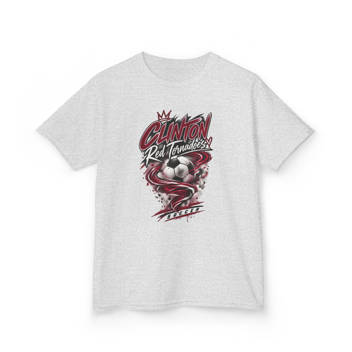 Kids Soccer T-Shirt — Cardinal Red Tornados Team Design