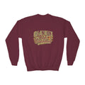 Youth Crewneck Sweatshirt - Clinton Red Tornadoes Vintage Script Graphic
