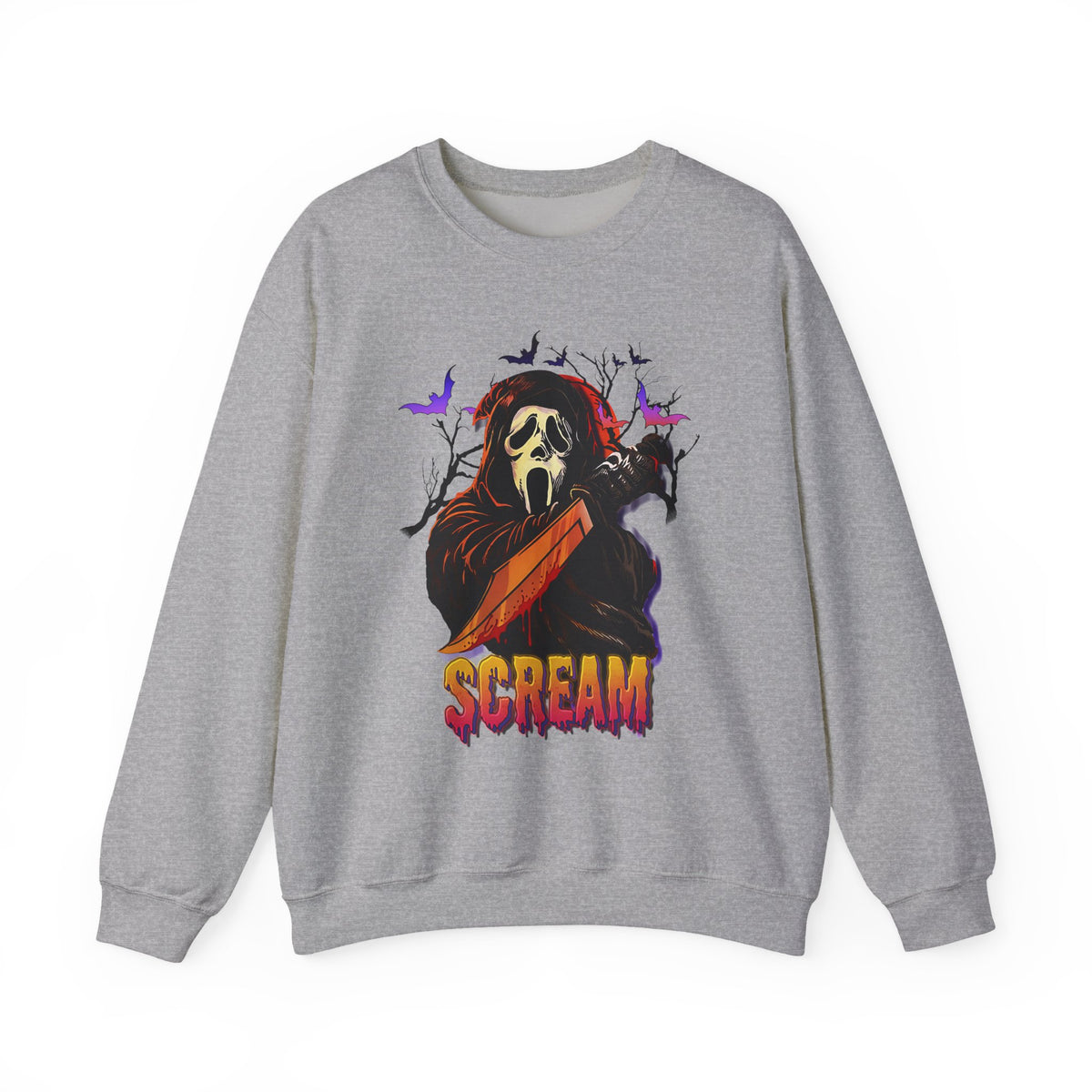 Scream Ghostface Crewneck Sweatshirt — Horror Movie Mask Graphic