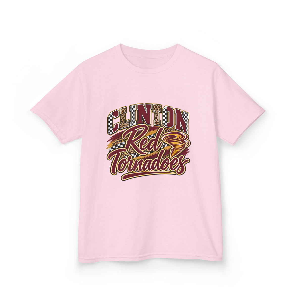 Clinton Red Tornadoes Kids Tee — Youth School Spirit Shirt