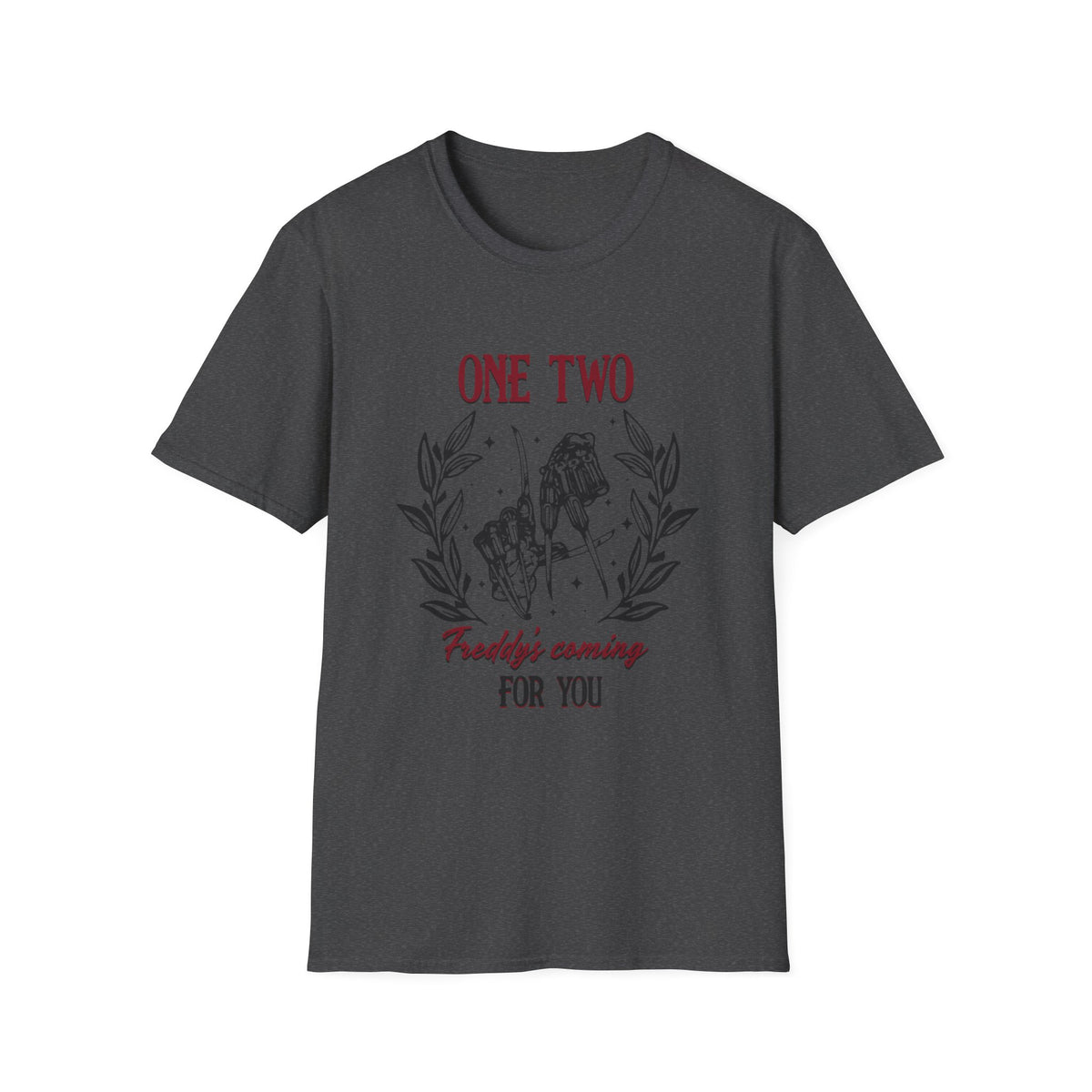 One Two "Freddy's Coming for You" Tee — Horror Movie Graphic T-Shirt
