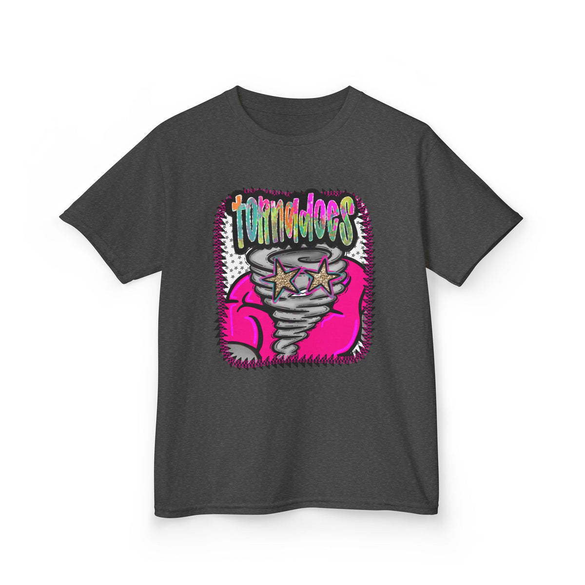 Kids Tee — Colorful 'Tornado' Cartoon Graphic Shirt for Kids