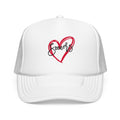Foam Trucker Hat - Red Heart "Forever" Script Cap