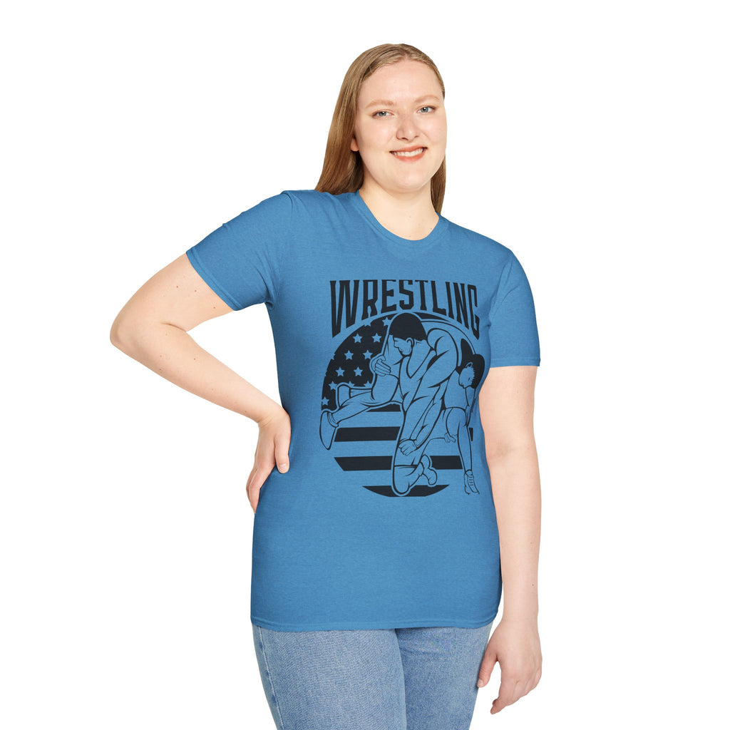 Wrestling T-Shirt — USA Flag Grapplers Graphic Tee