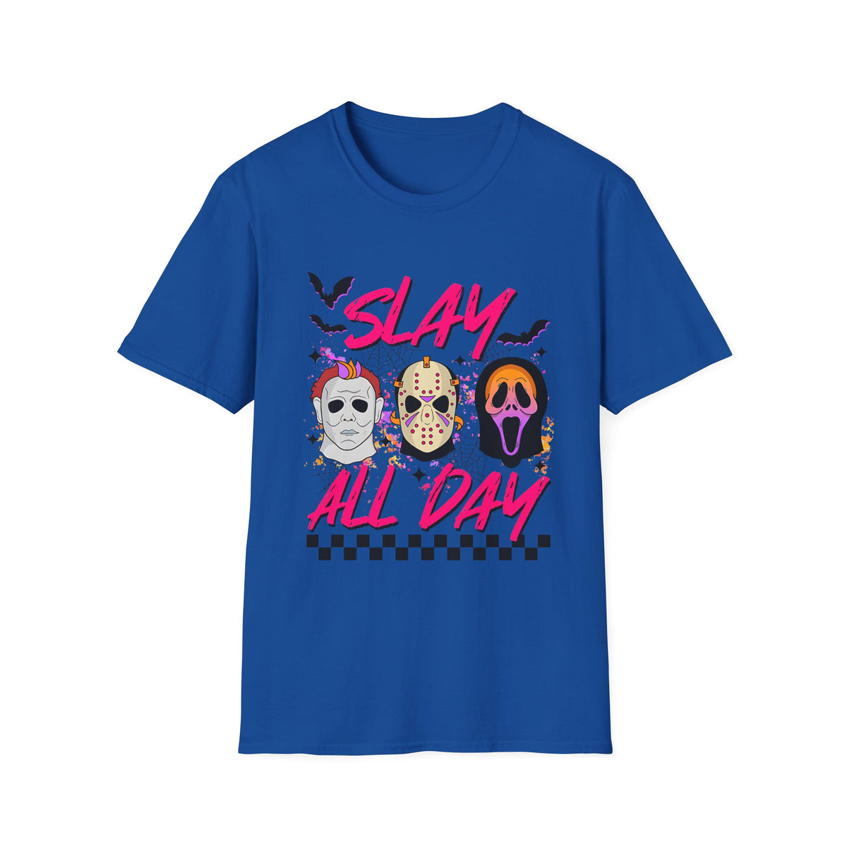 Slay All Day Halloween T-Shirt — Cute Horror Mask Graphic Tee