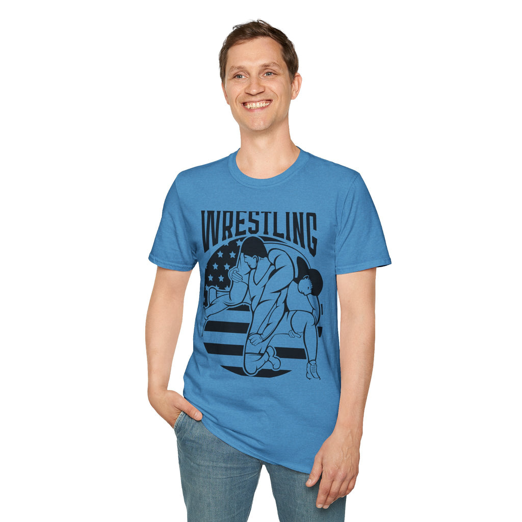 Wrestling T-Shirt — USA Flag Grapplers Graphic Tee