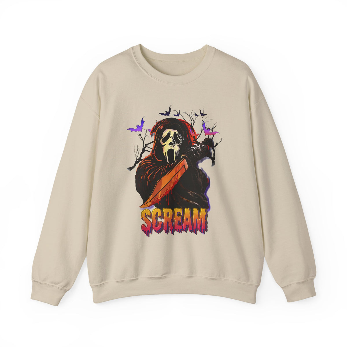Scream Ghostface Crewneck Sweatshirt — Horror Movie Mask Graphic