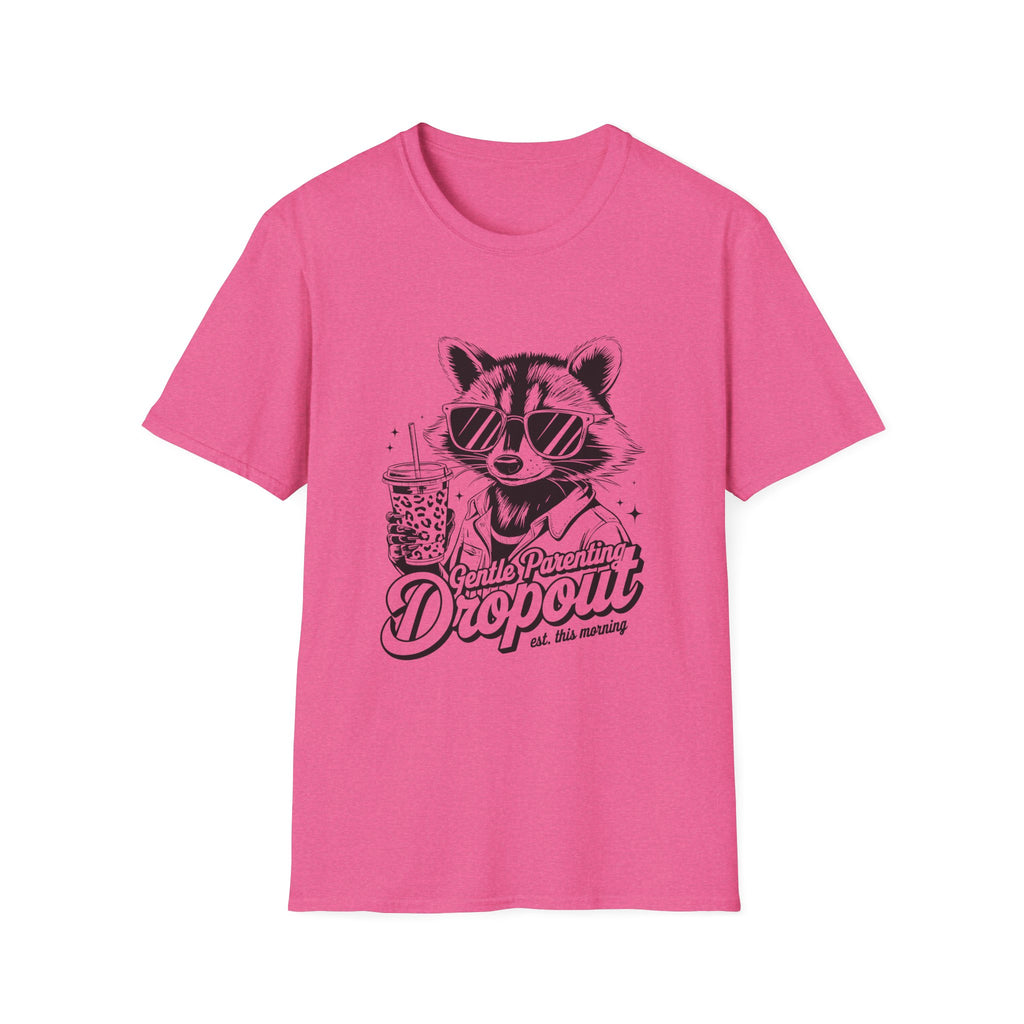 Raccoon with Sunglasses T-Shirt — Cute Retro 'Dropout' Graphic Tee