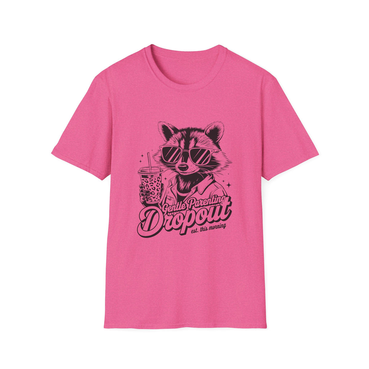 Raccoon with Sunglasses T-Shirt — Cute Retro 'Dropout' Graphic Tee