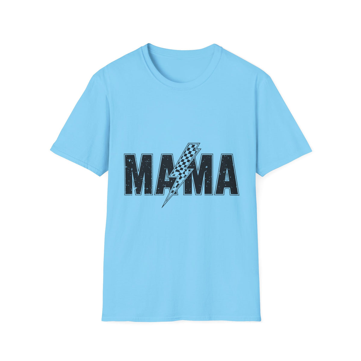 Mama Lightning Bolt T-Shirt — Retro Racing Graphic Tee for Moms