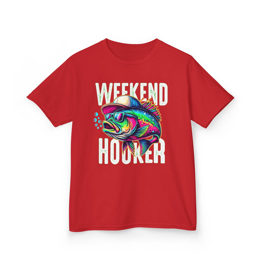 Kids Fish Tee — Colorful Neon Fishing Bass Graphic Shirt for Boys & Girls