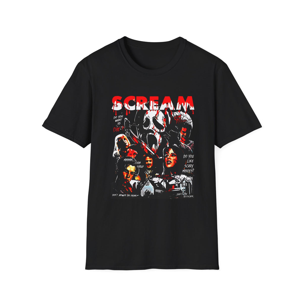 Scream Horror Movie Collage T‑Shirt