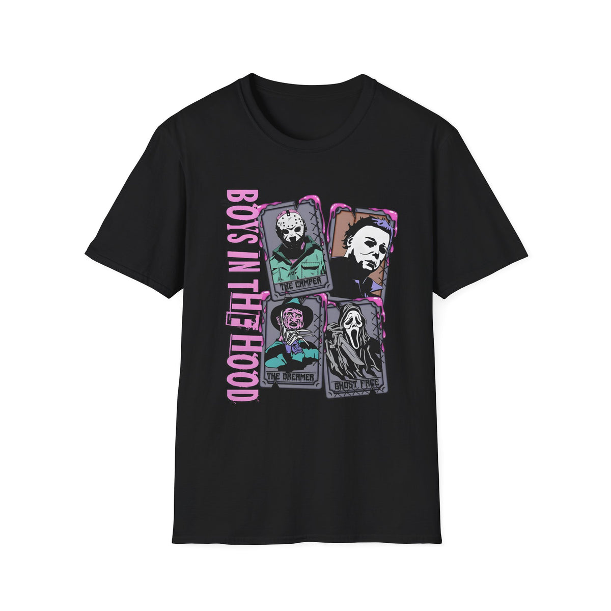 Horror Icons 'Boys in the hood' Graphic T-Shirt — Jason, Michael & Ghostface Tee