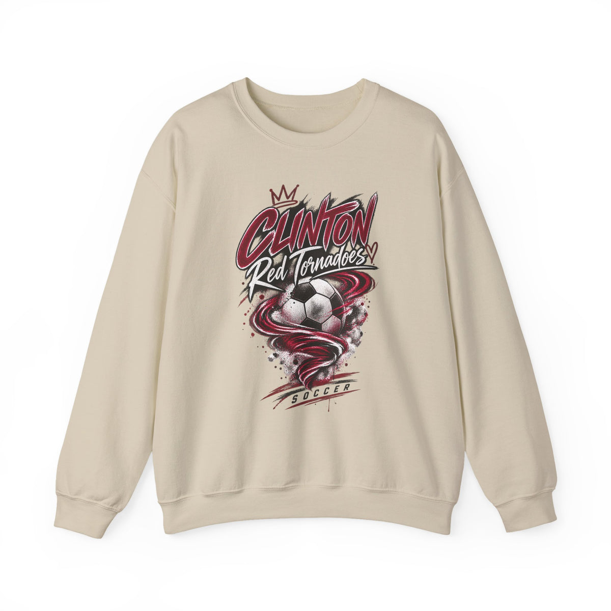 Clinton Red Tornadoes Soccer Crewneck Sweatshirt