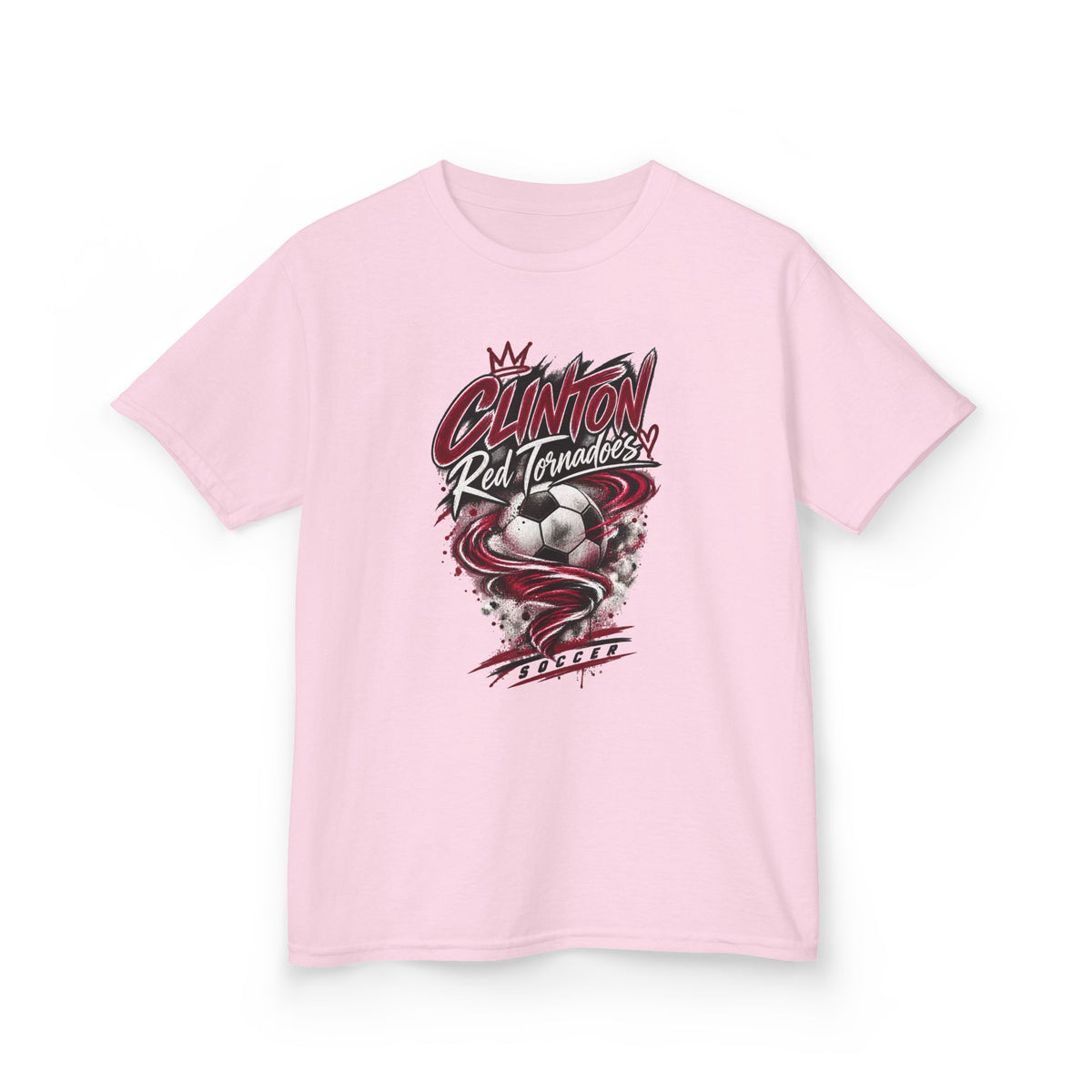 Kids Soccer T-Shirt — Cardinal Red Tornados Team Design