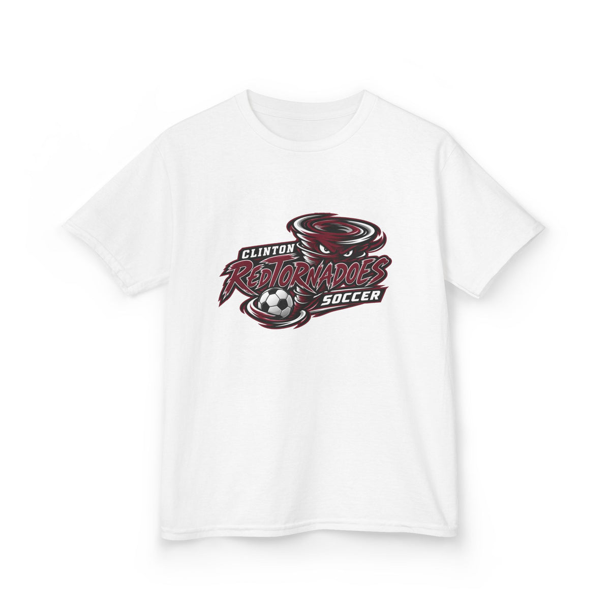 Kids Soccer Team Tee — "Clinton Tornadoes Soccer" Youth Shirt