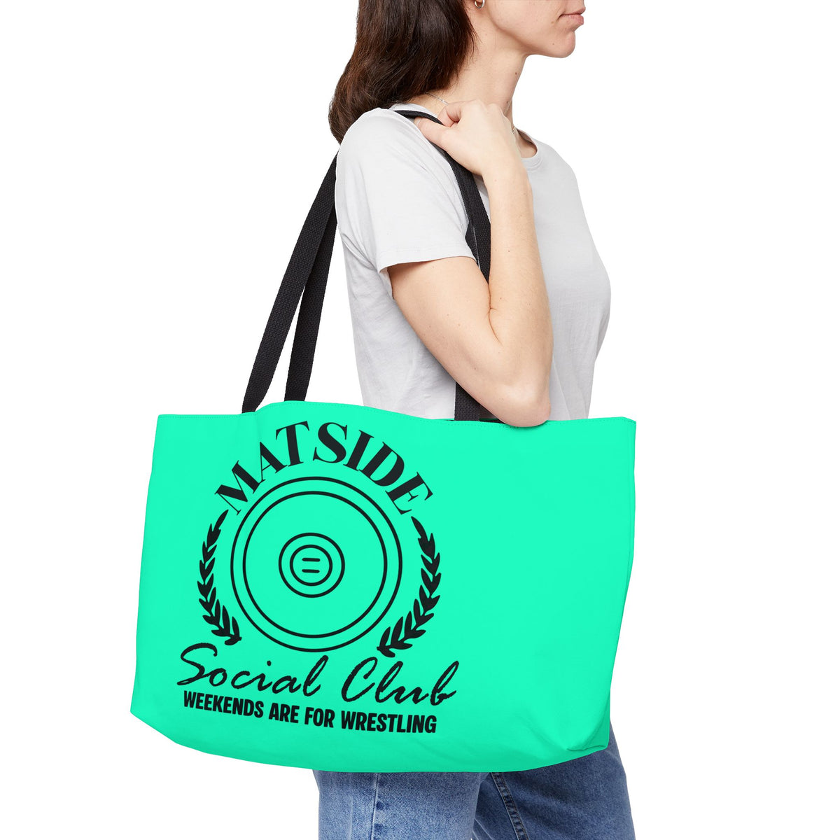 Matside Social Club Weekender Tote Bag — "Weekends Are For Wrestling"