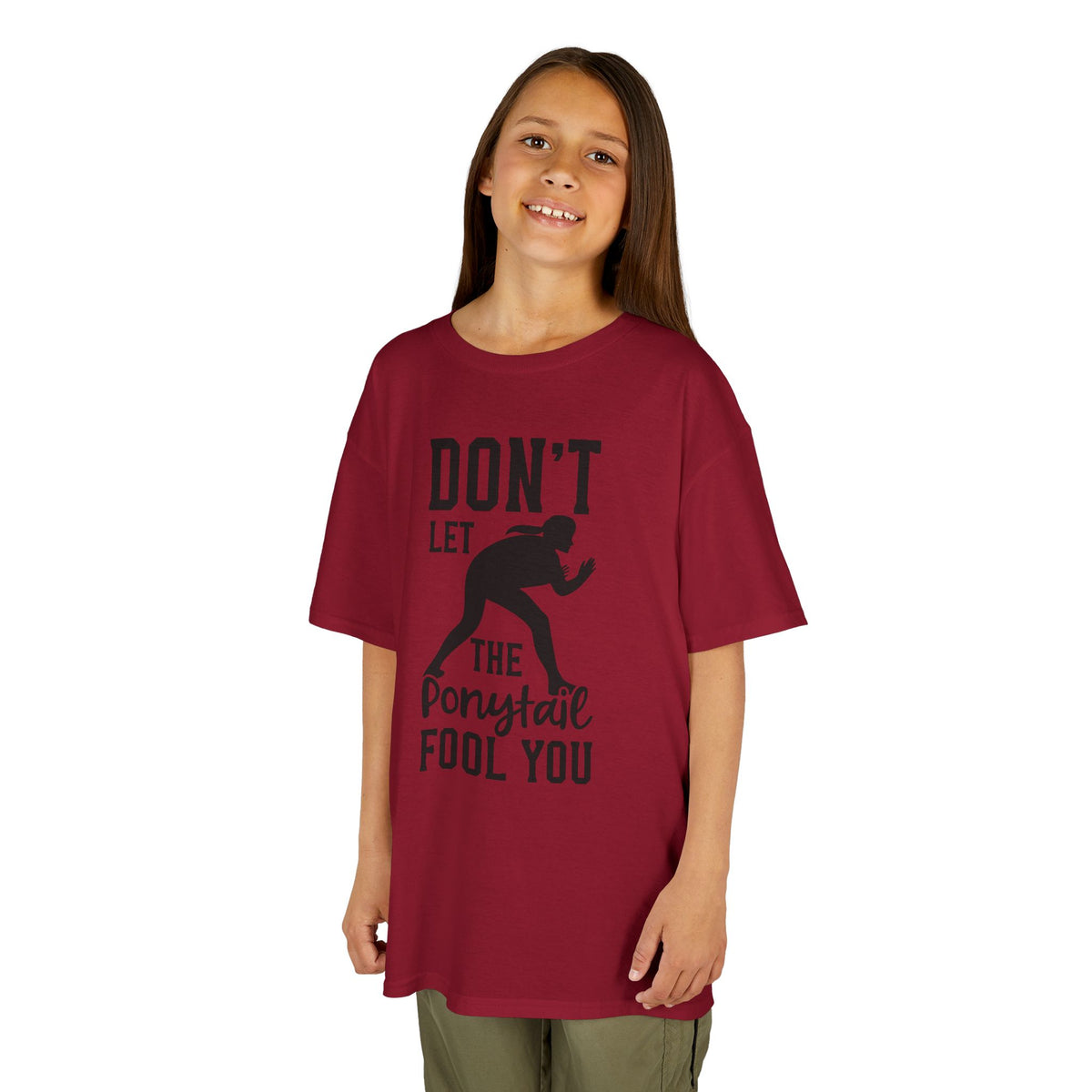 Kids Tee — "Don't Let the Ponytail Fool You"