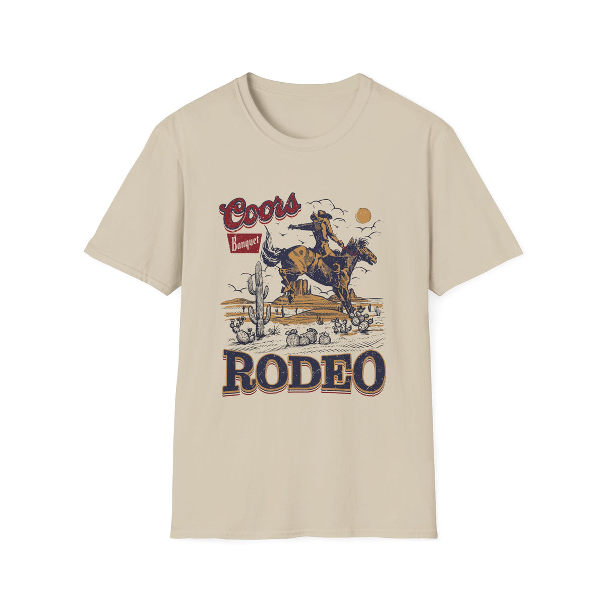 Rodeo Rider Graphic T-Shirt — 'Coors Banquet' Western Cowboy Tee
