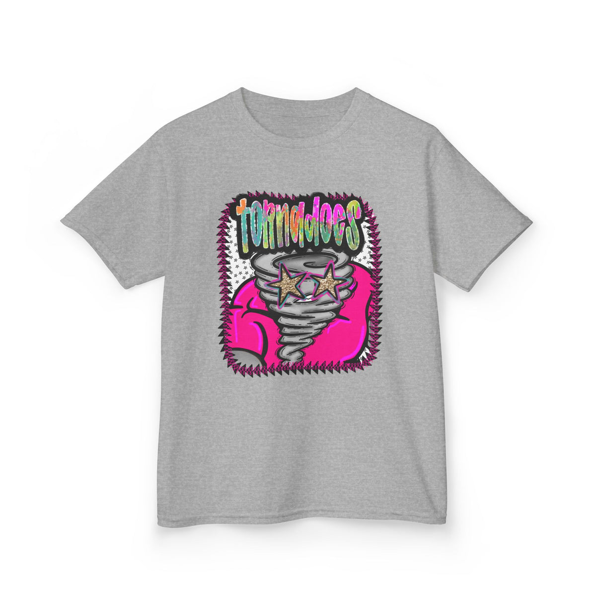 Kids Tee — Colorful 'Tornado' Cartoon Graphic Shirt for Kids