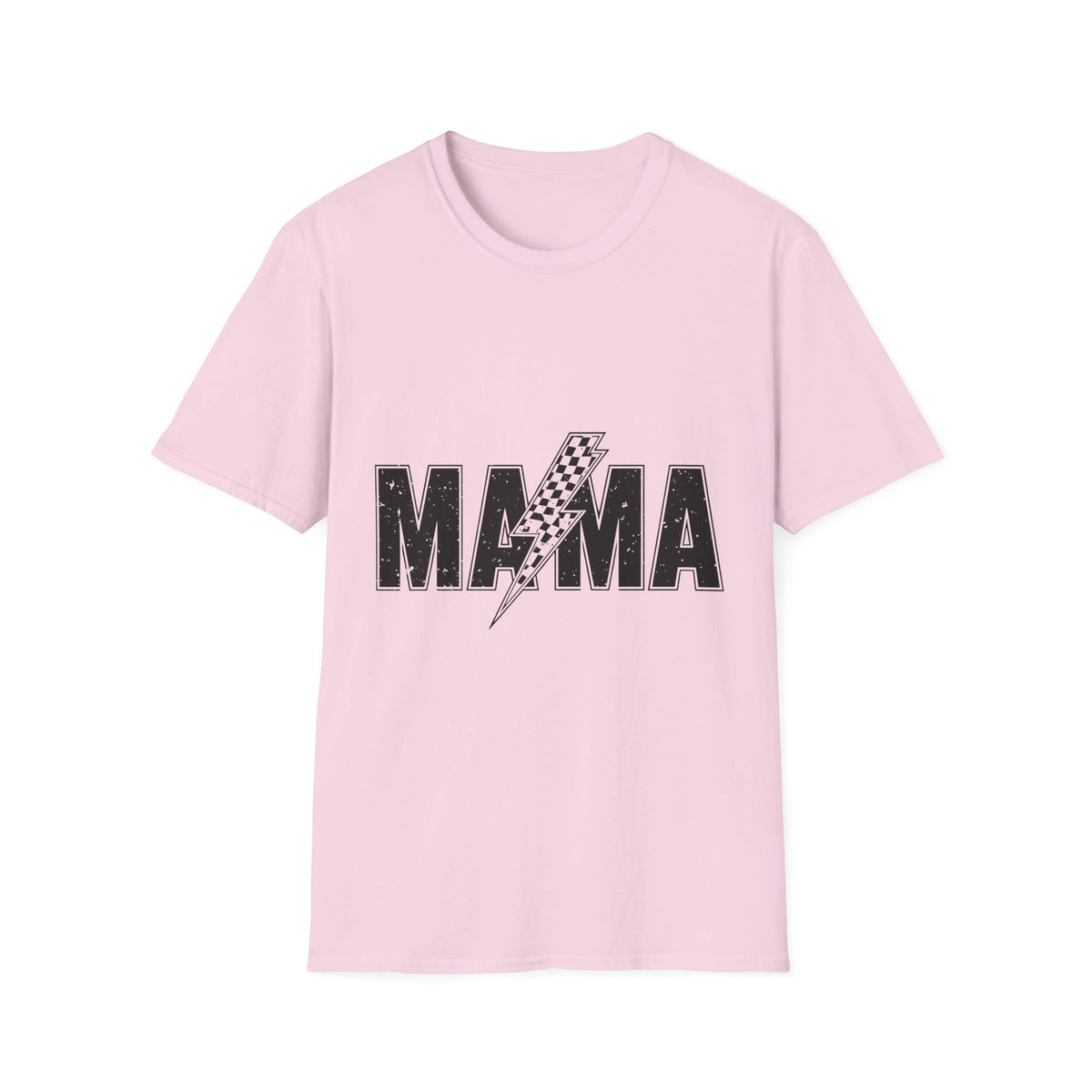 Mama Lightning Bolt T-Shirt — Retro Racing Graphic Tee for Moms