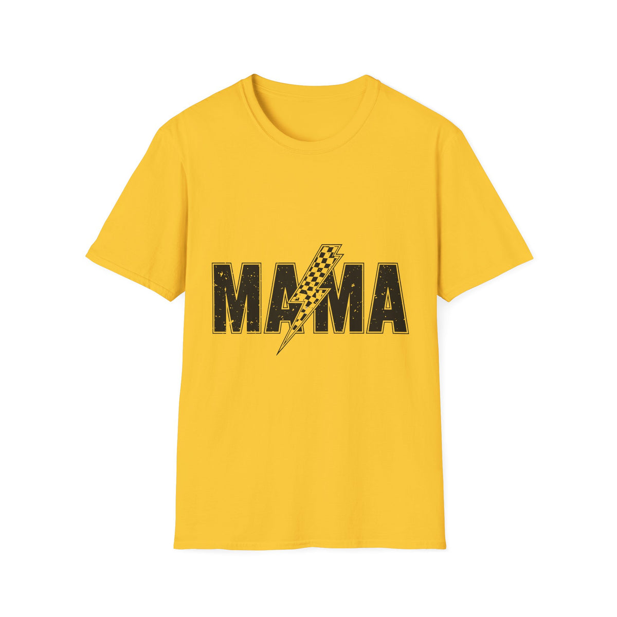 Mama Lightning Bolt T-Shirt — Retro Racing Graphic Tee for Moms