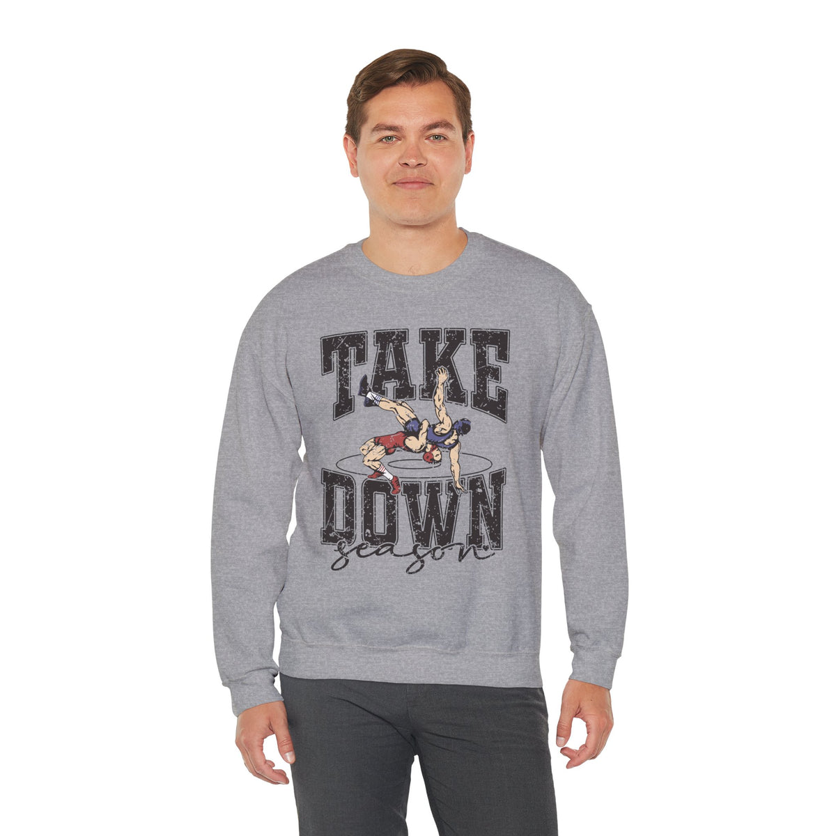 Take Down Season Wrestling Crewneck Sweatshirt