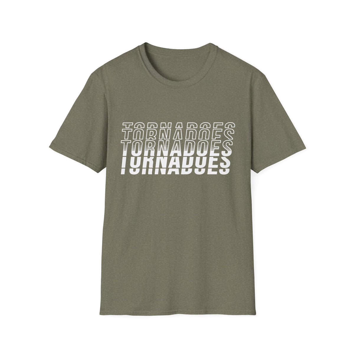 Tornadoes Graphic Tee — Bold Layered Text Storm Design
