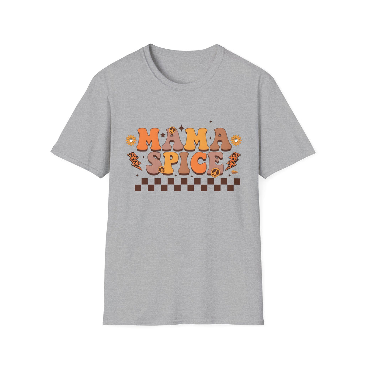 Mama Spice Retro Tee — 70s Vintage Floral Peace Graphic T-Shirt