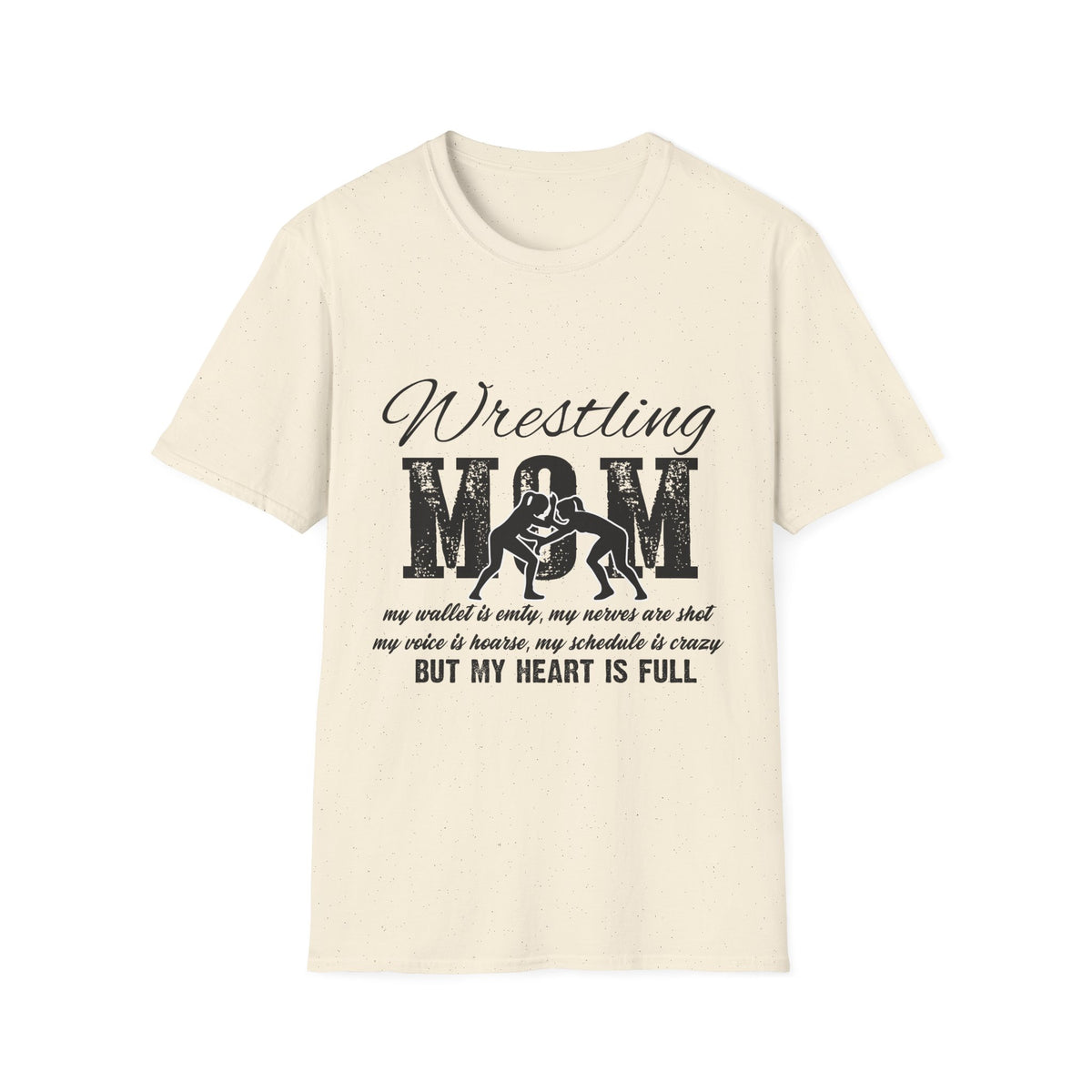 Wrestling Mom T‑Shirt — Distressed Sports Mom Tee